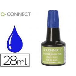 Tinta tampon q-connect azul -frasco de 28 ml