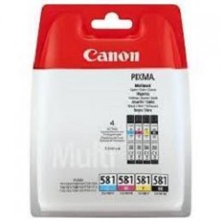 Ink jet canon pgi-580/cli-581 pixma para ts6150 / ts8150 / tr7550 / tr8550 multipack negro amarillo cian magenta