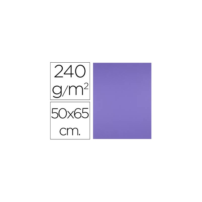 Cartulina liderpapel 50x65 cm 240g/m2 purpura paquete de 25 unidades