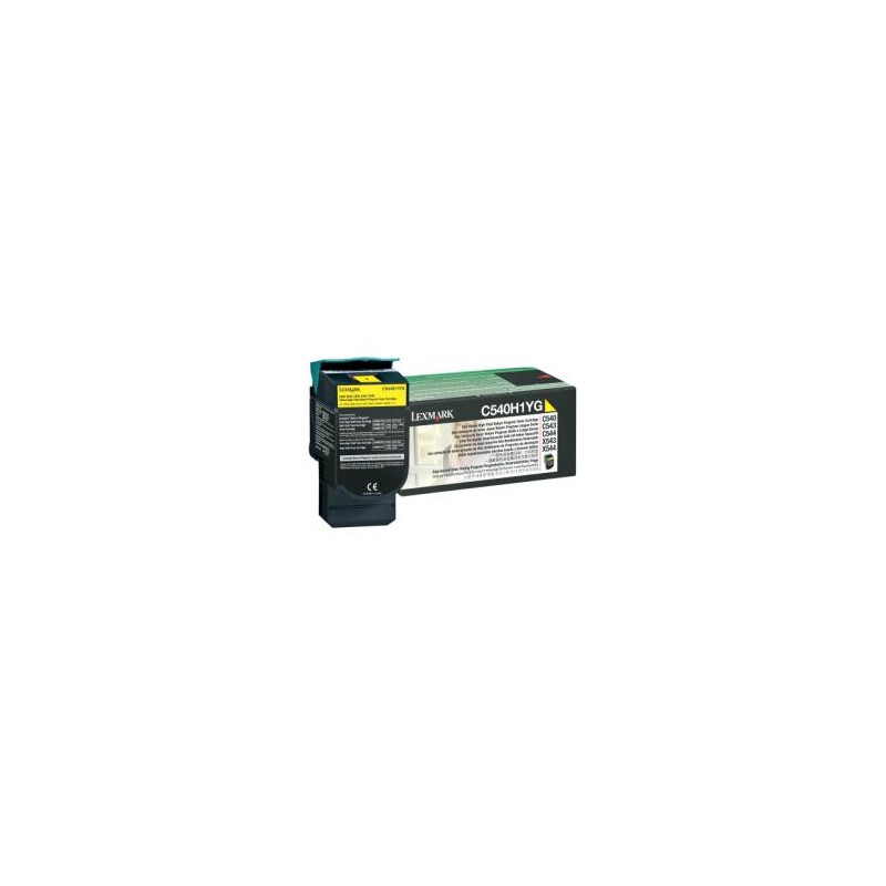 Toner lexmark bc c540/43/44 x543 amarillo capacidad 1000 pag