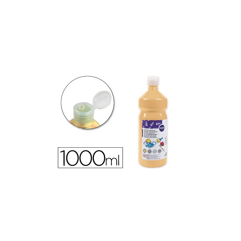 Tempera liquida liderpapel escolar 1000 ml carne