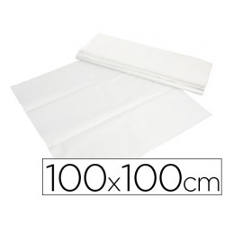 Mantel de papel blanco en hojas 100x100 cm caja de 400