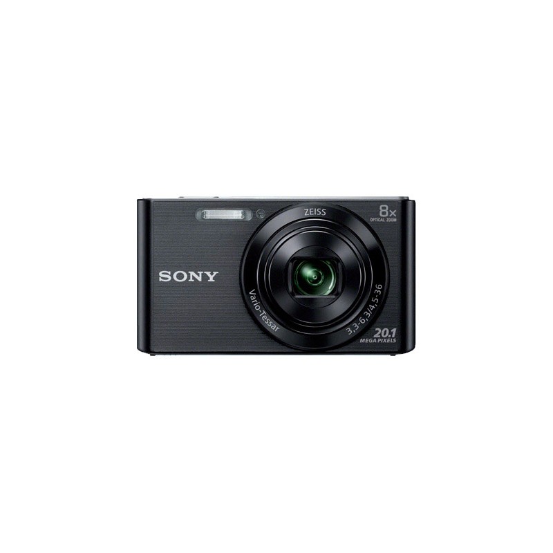 Camara digital sony dscw830b negra 20,1 mpx zoom optico 8x graba video hd 720p bateria con correa de mano