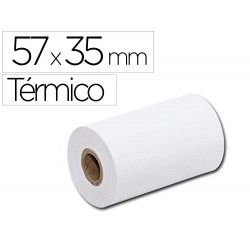 Rollo sumadora q-connect termico 57 mm ancho x 35mm diametro para maquinas terminal punto de venta