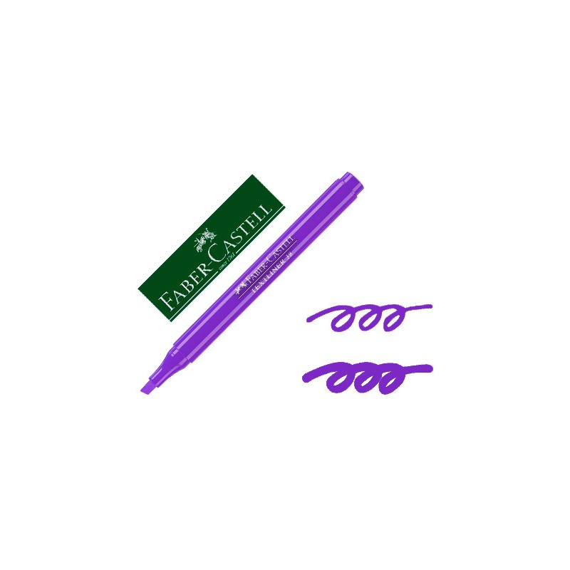 Rotulador faber fluorescente textliner 38 violeta