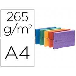 Subcarpeta cartulina lustrada con bolsa exacompta din a3 colores surtidos 265 gr