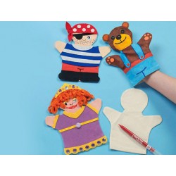 Marioneta textil para niños blister de 6 unidades