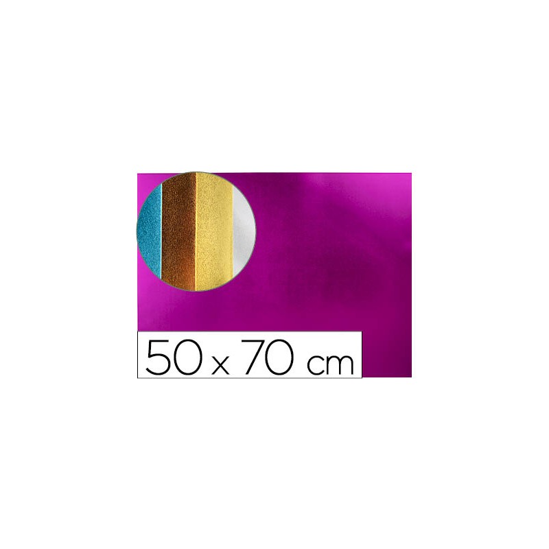 Goma eva liderpapel 50x70 cm espesor 2 mm metalizada rosa