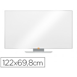 Pizarra blanca nobo magnetica acero vitrificado widescreen 55" con bandejas para rotuladores 698x15x1229 mm
