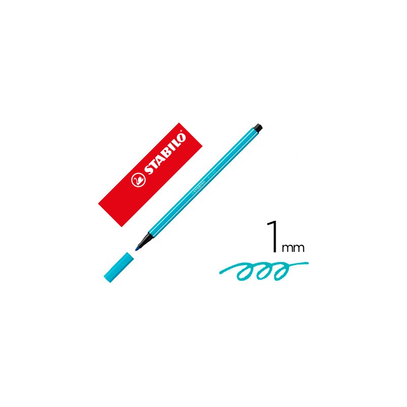 Rotulador stabilo acuarelable pen 68 azul cobalto 1 mm