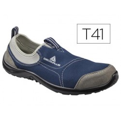 Zapatos de seguridad deltaplus de poliester y algodon con plantilla y puntera - color azul marino talla 41