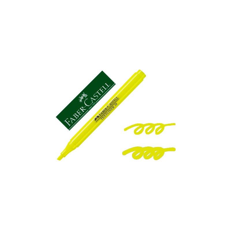 Rotulador faber fluorescente textliner 38 amarillo