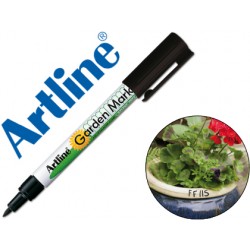 Rotulador artline marcador permanente ek-780 negro punta redonda 0,8 mm en blister brico para jardin
