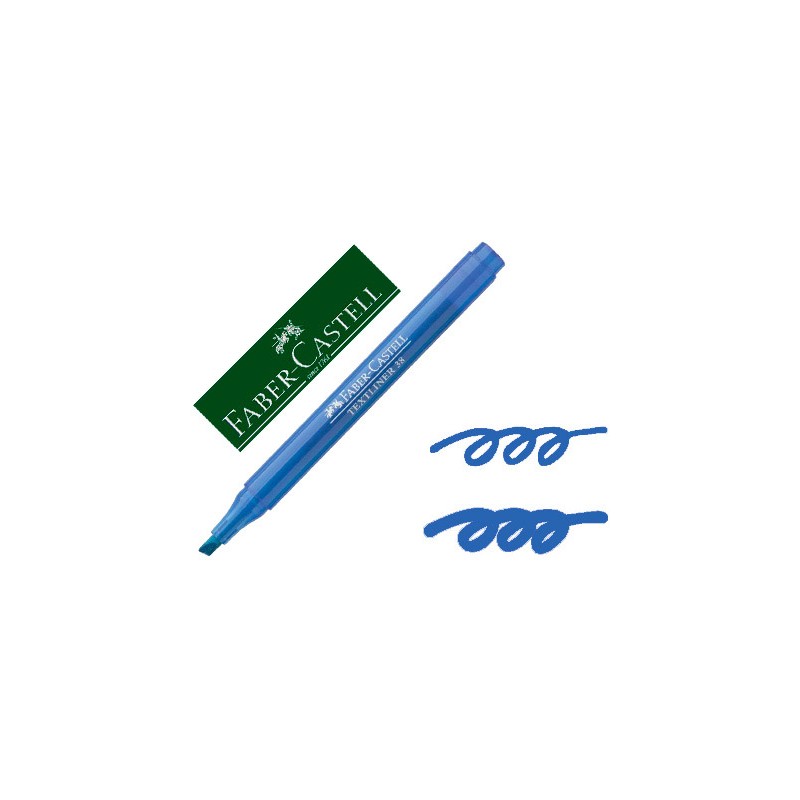 Rotulador faber fluorescente textliner 38 azul