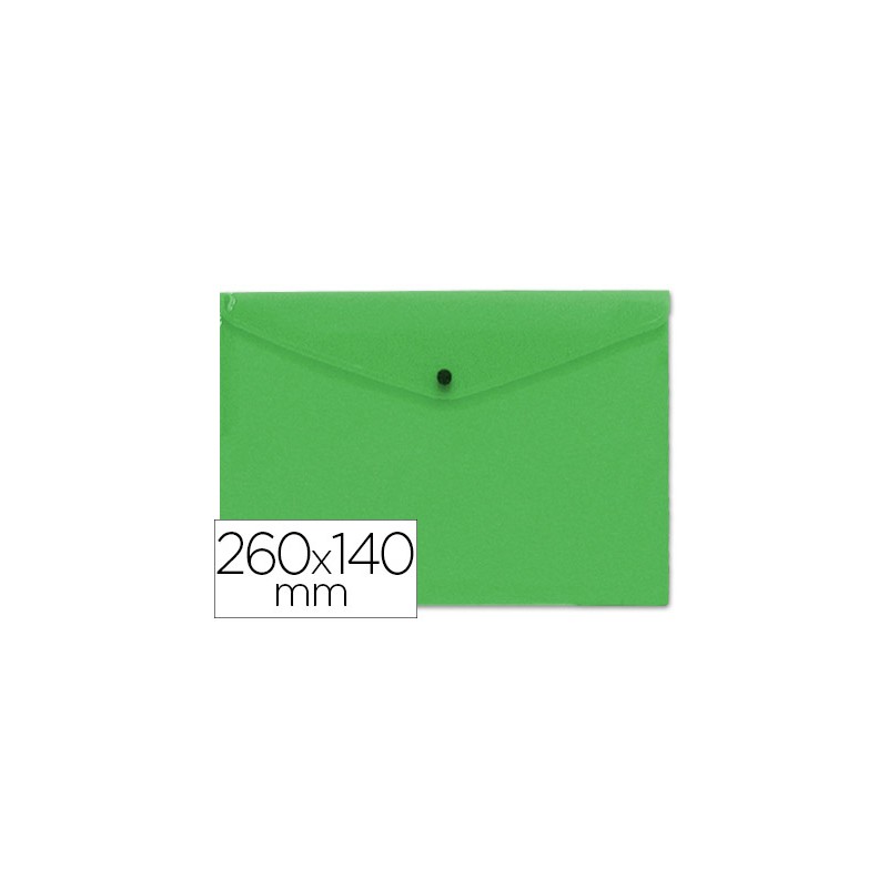 Carpeta liderpapel dossier broche polipropileno tamaño sobre americano 260x140mm verde