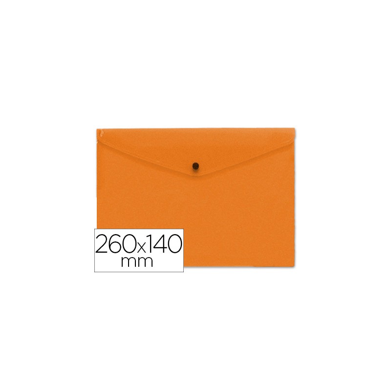 Carpeta liderpapel dossier broche polipropileno tamaño sobre americano 260x140mm naranja