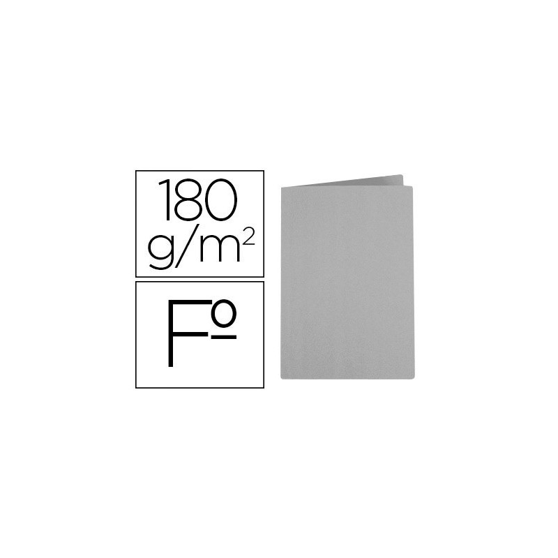 Subcarpeta liderpapel folio gris 180g/m2