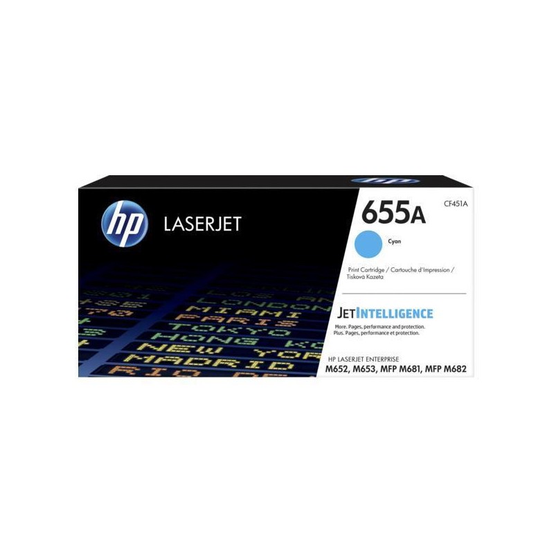 Toner hp 655a laserjet m652 / m653 / mfp m681 / mfp m682 cian 10500 paginas