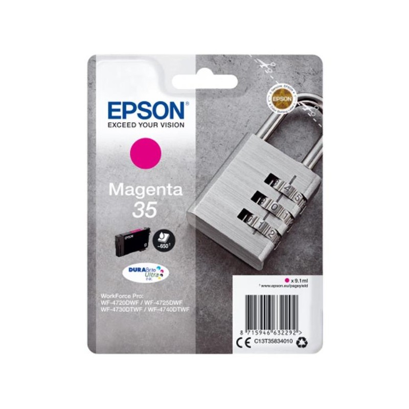 Ink-jet epson 35 t3583 pro wf-4720dwf / 4725dwf / 4730dtwf / 4740dtwf magenta 650 paginas