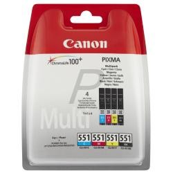 Ink-jet canon 551 c/m/y/bk pixma ip8750 / ix6850 / mg5550 / mg6450 / mg7150 / mx725 / mx925 pack 4 colores