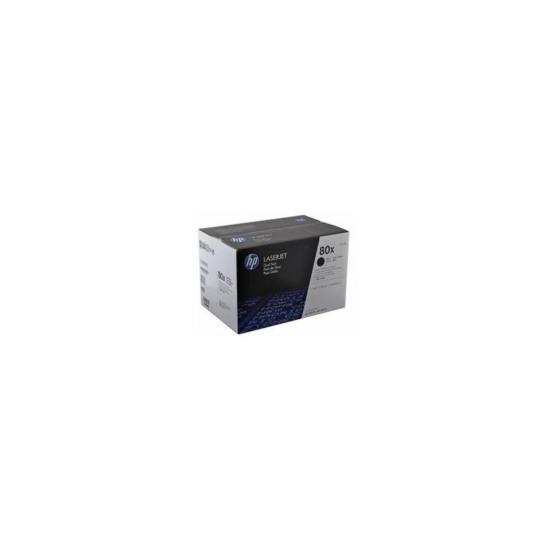 Toner hp laserjet pro 80x m401 m425 negro pack de 2 unidades 6900 paginas