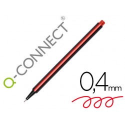 Rotulador q-connect punta de fibra fine rojo 0.4 mm