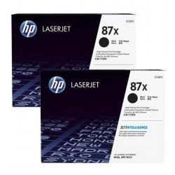 Toner hp laserjet 87x enterprise m506 mfp m527 pro m501 negro pack de 2 unidades 18000 paginas