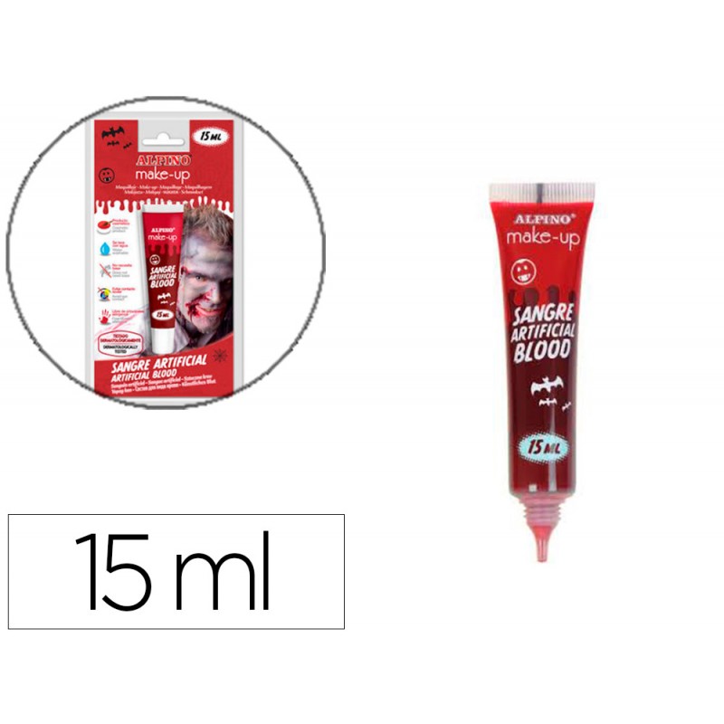 Maquillaje alpino sangre artificial tubo de 15 ml