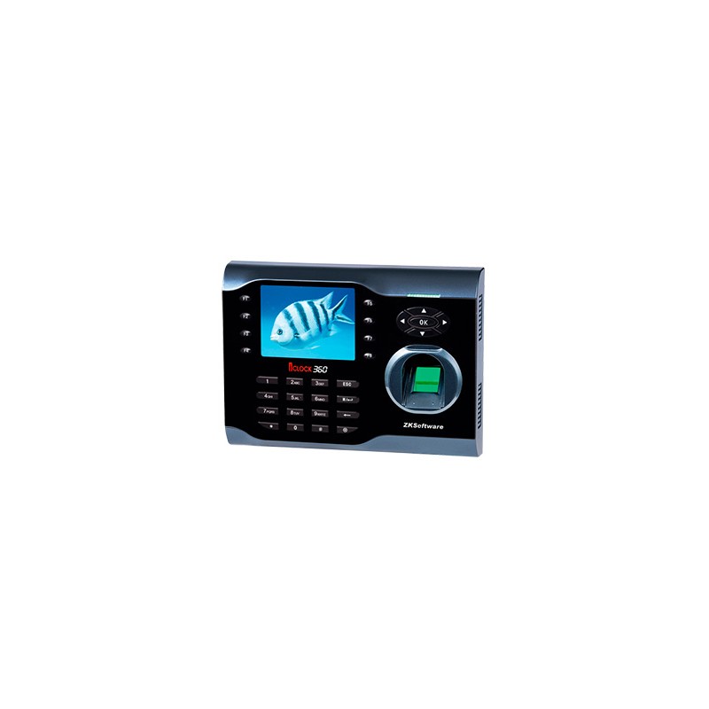 Controlador de presencia zkteco iclock360 con codigo pin tarjeta rfid o huella hasta 100 usuarios