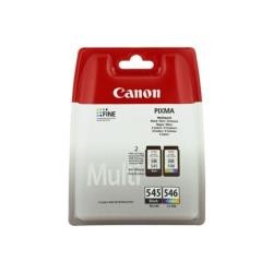 Ink-jet canon pg-545 / cl-546 pixma mg2550 / mg3050 / tr4550 / ts205 / ts305 / ts3352 pack 4 colores negro