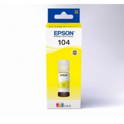 Tinta epson ecotank 104 et-2710 / 2711 / 2712 / 2720 / 2726 / 4700 amarillo 7500 paginas