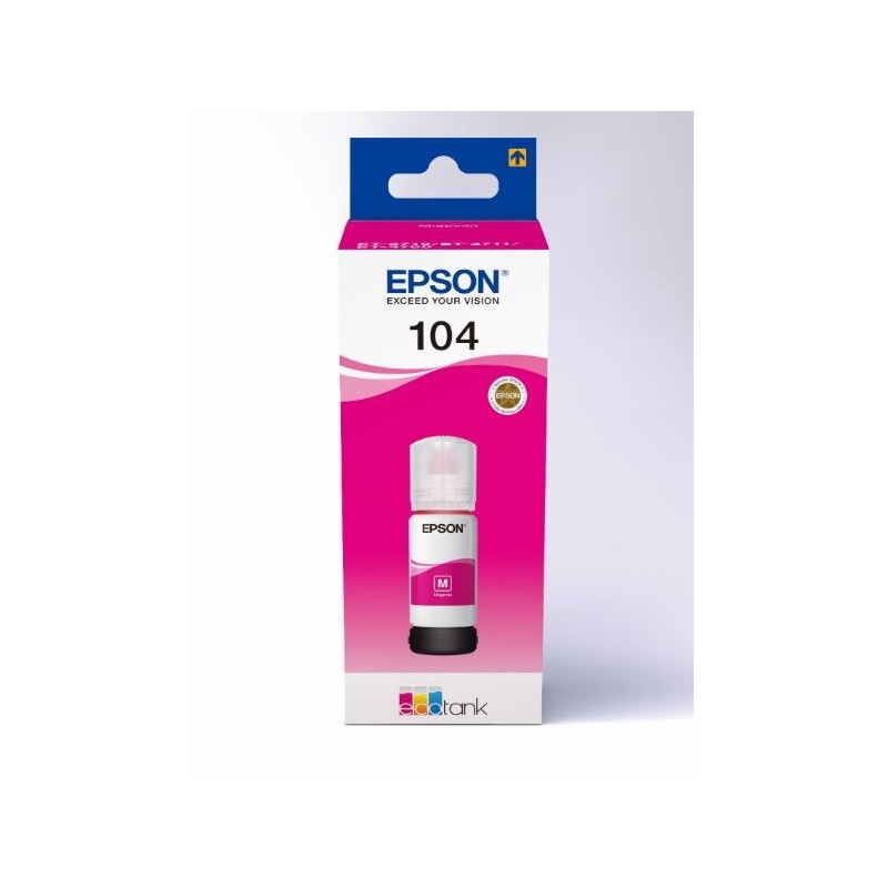 Tinta epson ecotank 104 et-2710 / 2711 / 2712 / 2720 / 2726 / 4700 magenta 7500 paginas