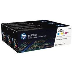 Toner hp 305a laserjet pro 300 / m351 / 400 / m451 / mfp m375 / mfp m475 pack color amarillo cian magenta 2600