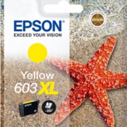 Ink-jet epson 603xl xp-2100 / 2105 / 3100 / 4100 / wf-2810 / 2830 / 2835 / 2850 amarillo 350 paginas