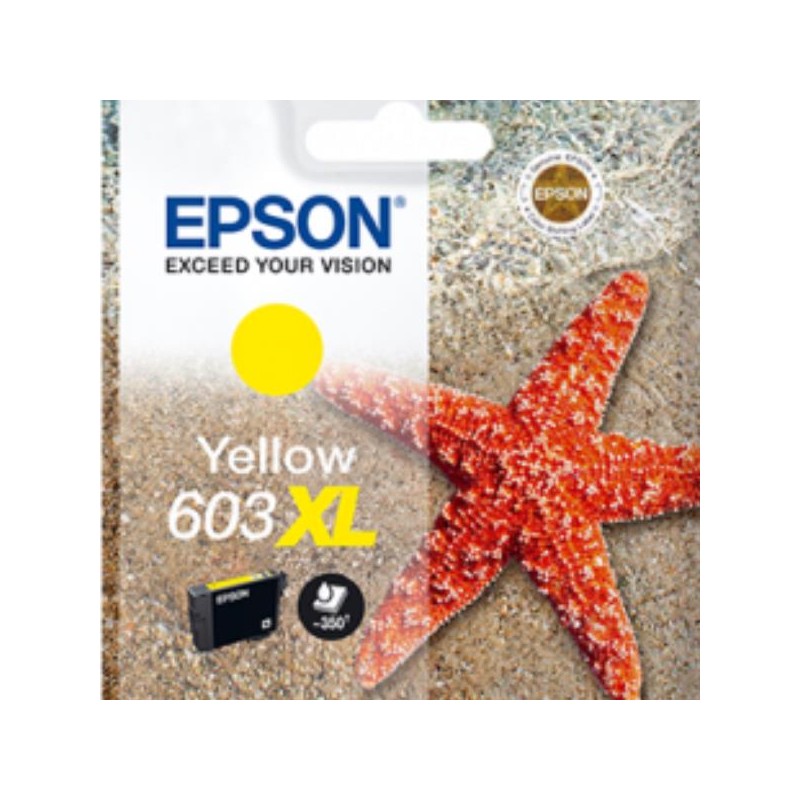 Ink-jet epson 603xl xp-2100 / 2105 / 3100 / 4100 / wf-2810 / 2830 / 2835 / 2850 amarillo 350 paginas