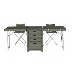 Folding desk suitcase with drawers, campaign desk