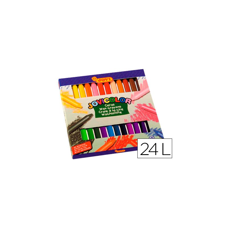 Lapices cera jovicolor -caja de 24 colores