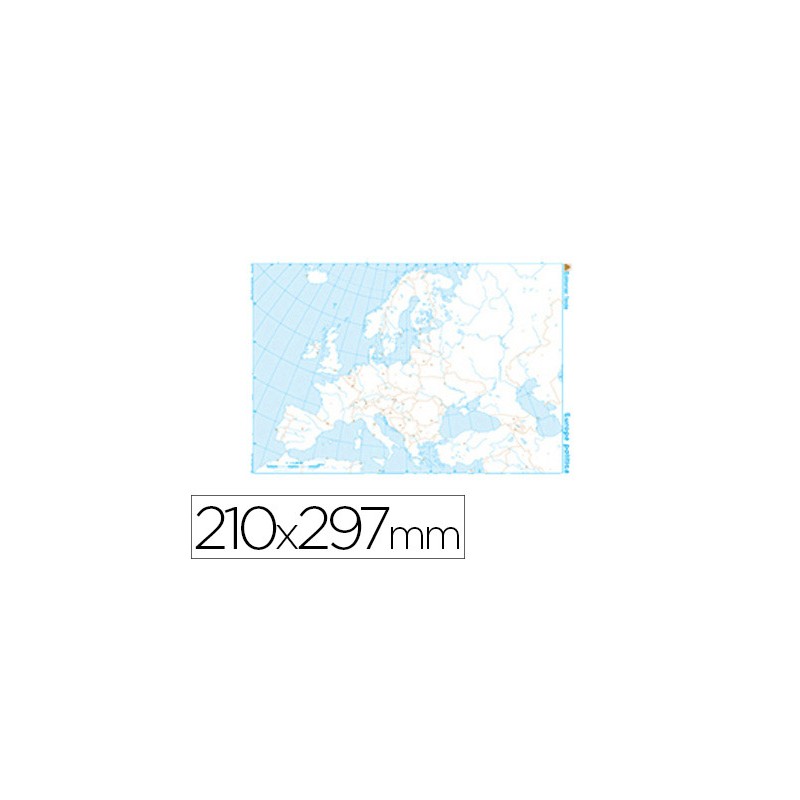 Mapa mudo b/n din a4 europa -politico