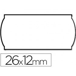 Etiquetas meto onduladas 26 x 12 mm blanca adh. 2 rollo de 1500 etiquetas troqueladas (p+t) para etiquetadora tovel