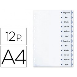 Separador de cartulina avery imprimible 12 separadores din a4