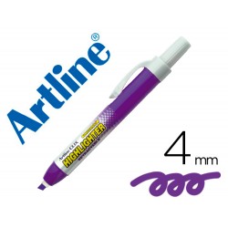 Rotulador artline clix fluorescente ek-63 violeta punta biselada 4 mm