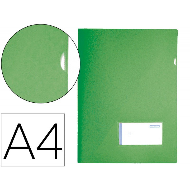 Carpeta liderpapel dossier a4 u ero verde manzana opaco