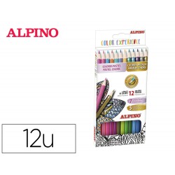 Lapices de colores alpino experience acuarelable mina premium 3,3 mm special colors caja metalica de 7 colores