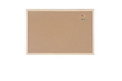 BoardsPlus - Tablero de corcho - 60 x 40 cm - con marco de...