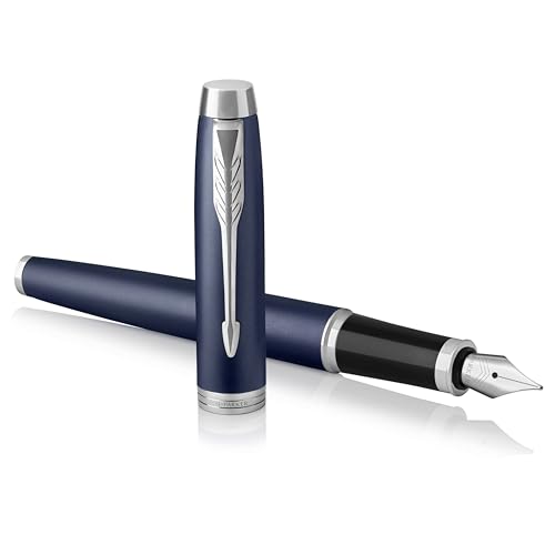 PARKER IM, pluma estilográfica azul mate, con plumín fino...