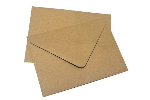 Lot de 100 enveloppes en papier Kraft recyclé Marron...