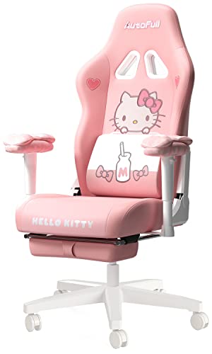 AutoFull Hello Kitty - Silla de Juego de Piel sintética con...