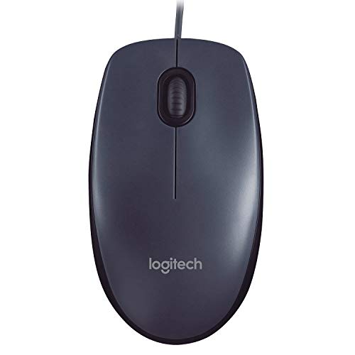 Logitech M90 Ratón con Cable USB, Seguimiento Óptico 1000...