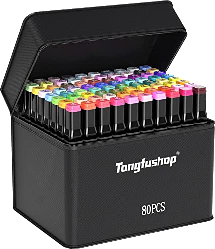 Tongfushop Rotuladores Alcohol de 80 Colores, Marcadores...