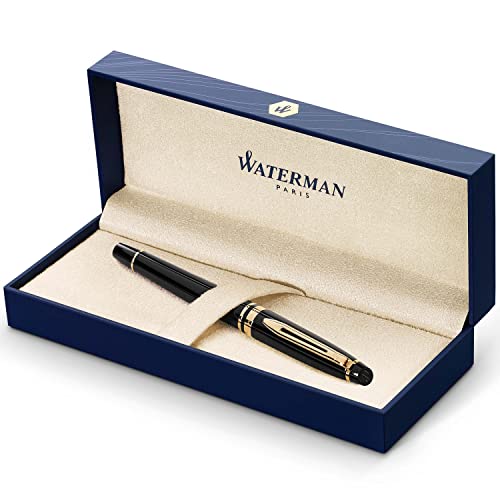 Waterman Expert pluma estilográfica, brillante con adorno...